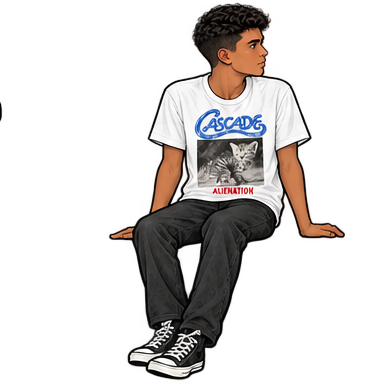 Lee sitting beside the Cascade tee